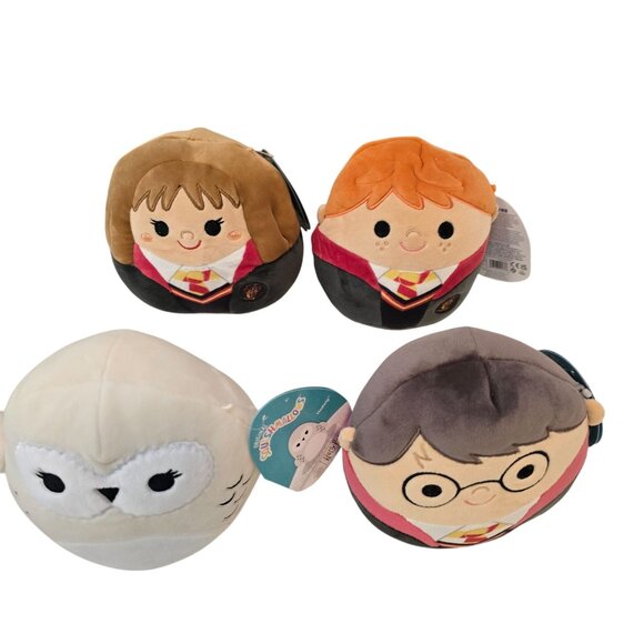 Harry Potter Squishmallows Plush Set Of 4 - Harry Hermione Ron & Hedwig 6" NWT - Picture 3 of 6